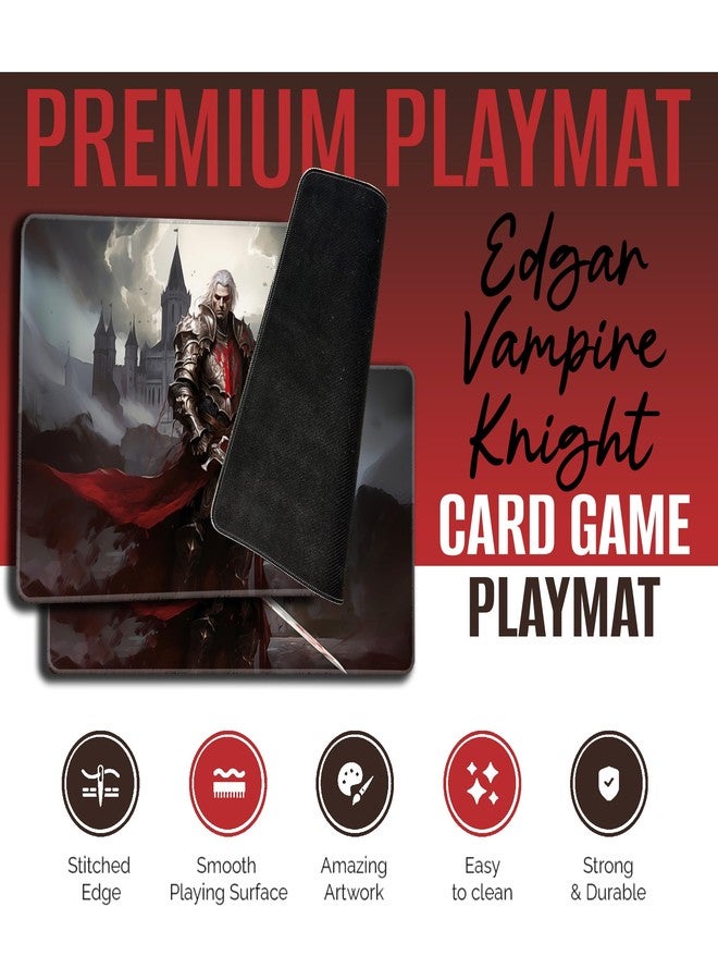 Digital Sorcery Studio Card Game Playmat - Premium Stitched Edge - Perfect for MTG Commander Decks (Edgar Vampire Knight) - Image 2
